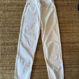 J.Crew White High-Rise Straight Jeans
